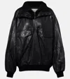 Isabel Marant Dorry Oversized Leather Jacket In Black