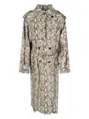 Isabel Marant Printed Animal Belted Waist Long Jacket