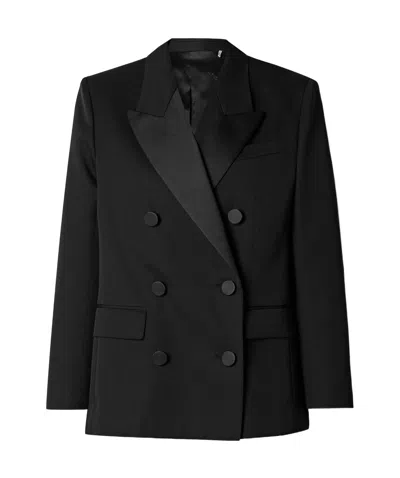 Isabel Marant Natalia Double-breasted Wool-twill Blazer In Black