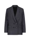 Isabel Marant Double-breasted Blazer In Gray