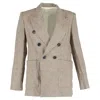 Isabel Marant Double-breasted Blazer In Brown Wool In Brown