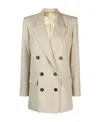 Isabel Marant Double-breasted Virgin-wool Blazer In Nude