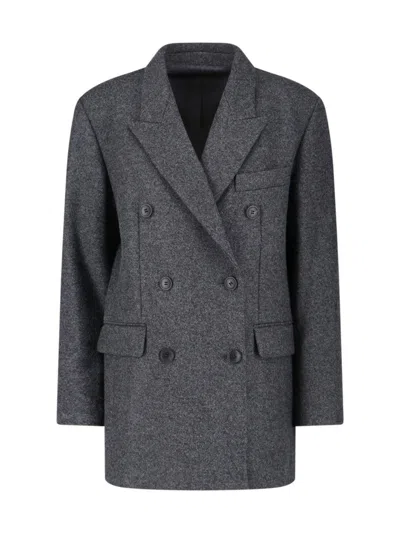 ISABEL MARANT DOUBLE-BREASTED COAT - GREY