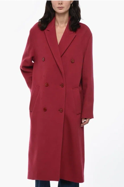 Isabel Marant Double Breasted Coat In Pink