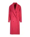 Isabel Marant Enarryli Cashmere-blend Double-breasted Top Coat In Red