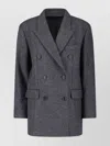 Isabel Marant Double-breasted Jacket With Notched Lapels In Gray