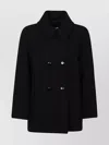 Isabel Marant Wool Blend Fiby Coat With Collared Neck In Black