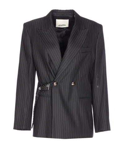 Isabel Marant Long-sleeved Suit Jacket In Black