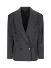 Isabel Marant Double-breasted Blazer In Anthracite