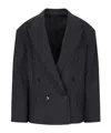 Isabel Marant Double-breasted Tailored Blazer In Black