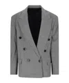 Isabel Marant Nevim Double-breasted Jacket In Gray