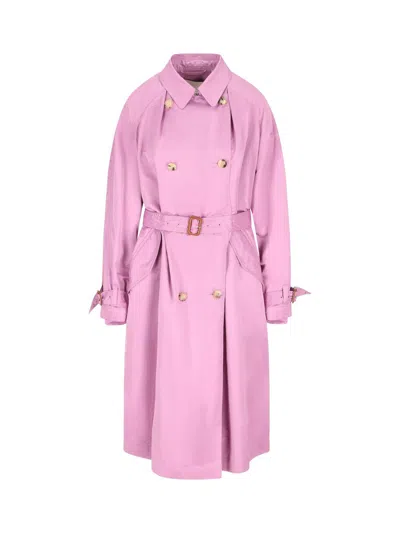 Isabel Marant Double-breasted Trench Coat In Pink