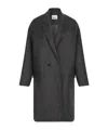 Isabel Marant Double-breasted V-neck Coat In Gray