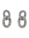 Isabel Marant Funky Ring Crystal-embellished Earrings In Silver