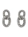 Isabel Marant Funky Ring Crystal-embellished Earrings In Silver