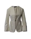 Isabel Marant Double Lapel Blazer In Ecru Cotton In White