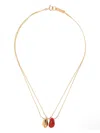 Isabel Marant Imala Double Strand Pendant Necklace In Gold