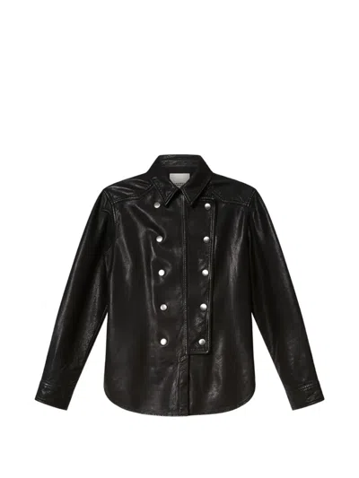 Isabel Marant Double-breasted Valdy Shirt In Black