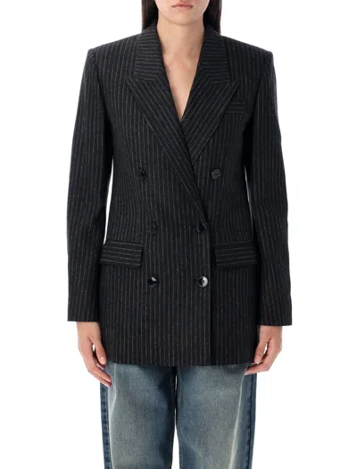 Isabel Marant Double-breasted Wool Blend Jacket - Size 36 In Gray