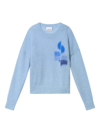 Isabel Marant Drany Graphic Pullover In Blue