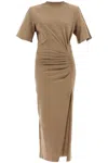 ISABEL MARANT DRAPED DRESS WITH PADDED SHOULDERS