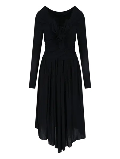 ISABEL MARANT DRAPED MAXI DRESS - BLACK