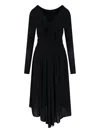 Isabel Marant Knee Length Dress Asymmetric Hem In Black  