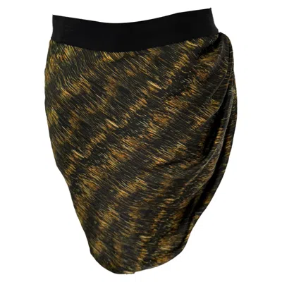 Isabel Marant Draped Mini Skirt In Black Polyester