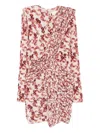 Isabel Marant Draped Print Mini Dress