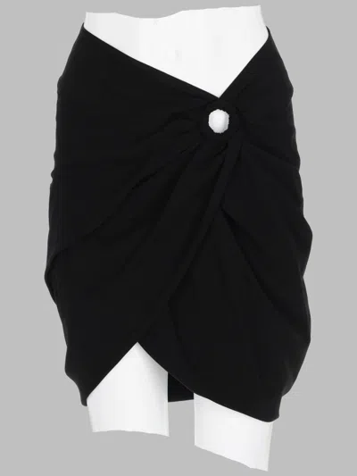 Isabel Marant Draped Ring Detail Mini Skirt In Black