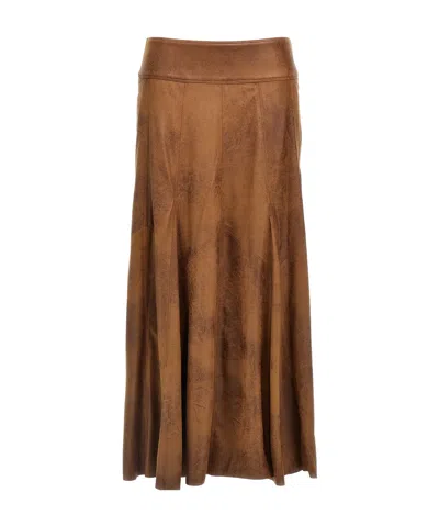 ISABEL MARANT ISABEL MARANT GENEVI FLARED MIDI SKIRT