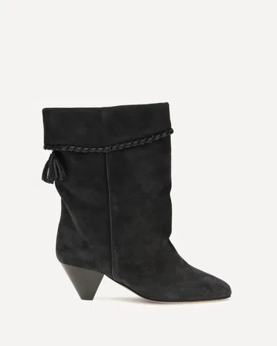 Isabel Marant Draped Suede Boots In Black