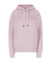 Isabel Marant Oversize Cotton Blend Sweatshirt With Drawstring Hood In Pink