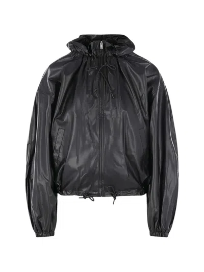 Isabel Marant Drawstring Hooded Jacket In Black