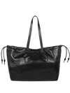 Isabel Marant Drawstring Leather Tote Bag In Black