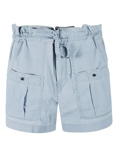 Isabel Marant Drawstring Pocketed Short Shorts In Multicolor