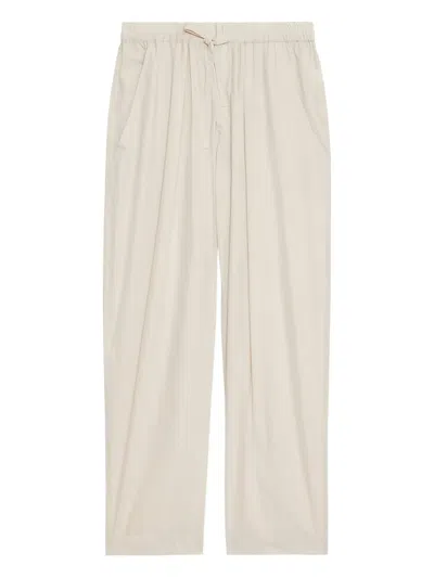 Isabel Marant Drawstring-waist Pocket Pants In Neutral