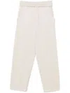 Isabel Marant Drawstring White Trousers With Relaxed Fit In White