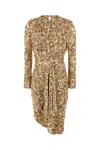 Isabel Marant Draped Stretch Viscose Dress With Asymmetric Hem
