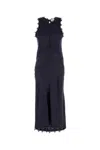 Isabel Marant Abito Jadelia In Raso Blu Notte Donna In Black