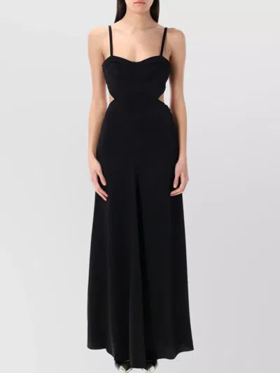 Isabel Marant Dress Backless Cut-out Spaghetti Straps In Black