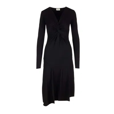 Isabel Marant Usmara Gathered Crepe Mini Dress In Black