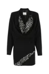 Isabel Marant Lazeli Draped Sequin-embellished Crepe Mini Dress In Black