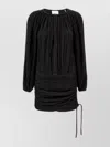 Isabel Marant Dress Drawstring Trimmed Sleeves Pleats