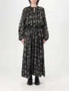Isabel Marant 'sana' Silk Robe Noire In Black