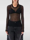 Isabel Marant Zavia Open Knit Crewneck Sweater In Schwarz