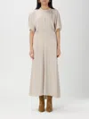 Isabel Marant Keany Midi Dress Flutter Sleeves In White