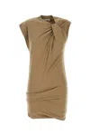 Isabel Marant Leany Asymmetric T-shirt Dress In Lightkhaki