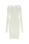 Isabel Marant Chalk Stretch Viscose Logane Dress In White