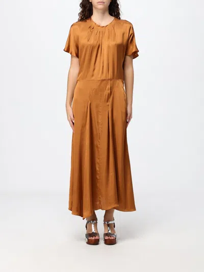 Isabel Marant Dress Woman Color Beige In Brown